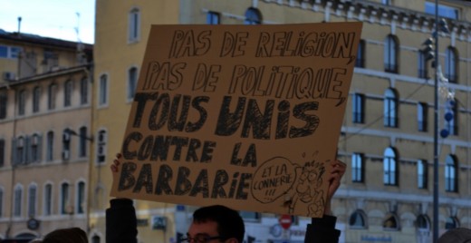 Rassemblement à Marseille, le 10 janvier 2015. ©MD