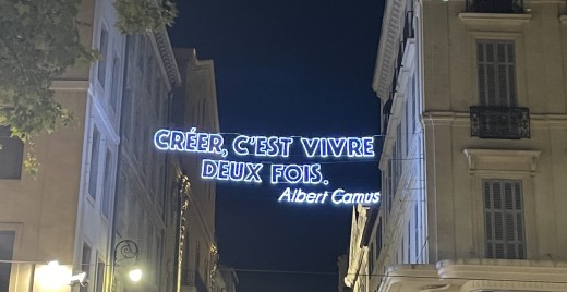 Illumination vue sur la Canebière à Marseille. ©MD